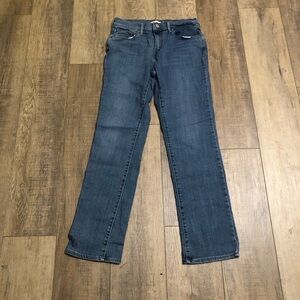 Levi 505 Women Jeans 29 Straight Leg Mid-rise Medium Wash blue Denim Casual Pant